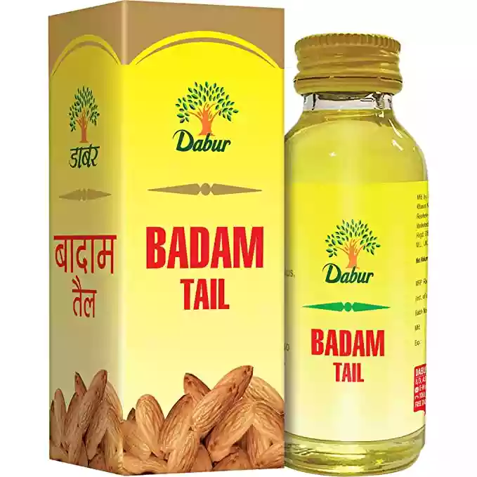 Dabur Badam Tail : 100% Pure | Sweet Almond Oil| Rich in Vitamin -E for Healthy Skin , Hair and Body - 50ml
